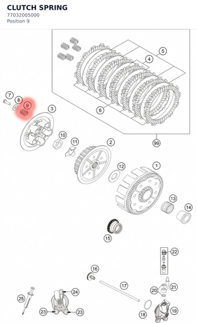 Diagram preview: CLUTCH SPRING (77032005000)