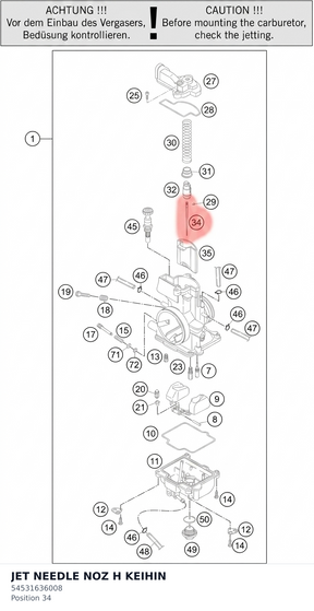Diagram preview: JET NEEDLE NOZ H KEIHIN (54531636008)