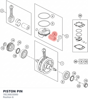 Diagram preview: PISTON PIN (78130033000)