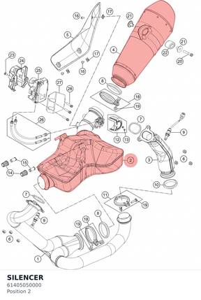 Diagram preview: SILENCER (61405050000)