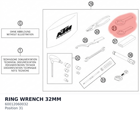 Diagram preview: RING WRENCH 32MM (60012060032)
