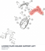 Diagram preview: LICENSE PLATE HOLDER SUPPORT LEFT (96308015010)