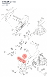 Diagram preview: Exhaust gasket (A64005005000)