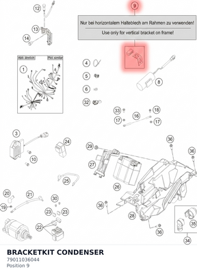 Diagram preview: BRACKETKIT CONDENSER (79011036044)