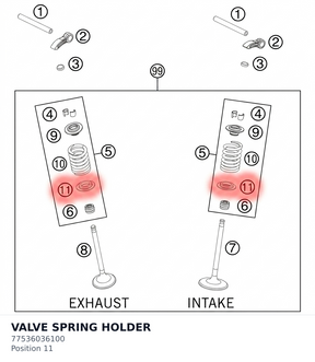 Diagram preview: VALVE SPRING HOLDER (77536036100)