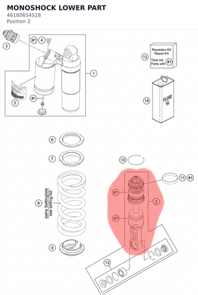 Diagram preview: MONOSHOCK LOWER PART (46180654S18)